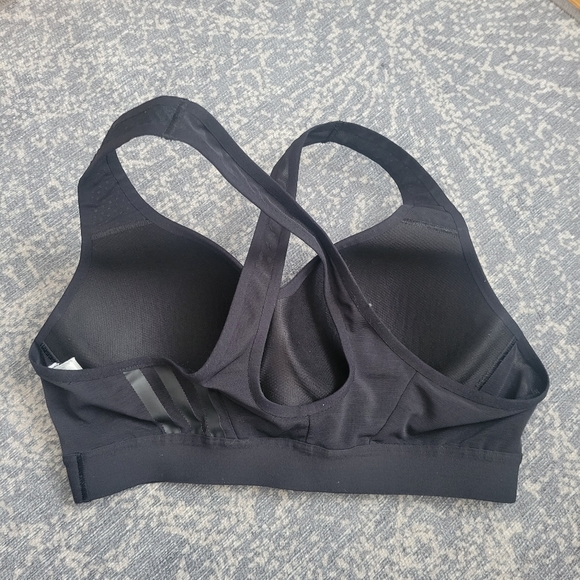 Adidas Supportive Sports Bra in Black - Picture 2 of 7